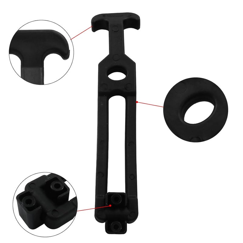 Coufce 2 PCS 7.78" Rubber Flexible Draw Latch Cooler Latches Replacement T-Handle Hasp Hood Catch Vehicle Engine Hood, Tool Box, Golf Cart, Engineering Machine Hood, Farm Machinery - Image 3